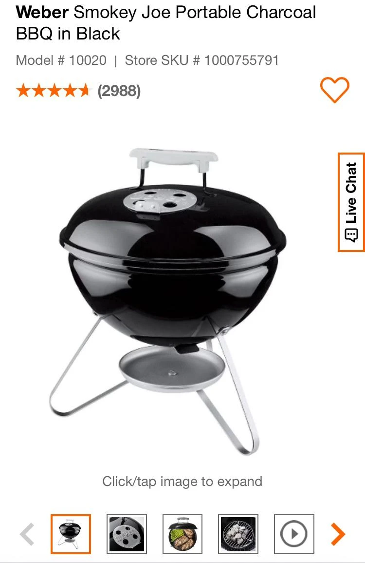Webber 14 inch charcoal bbq
