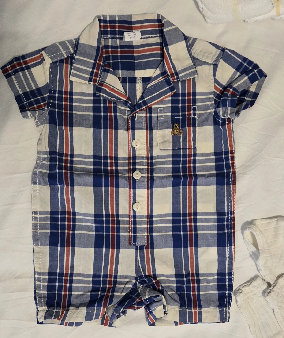 0-3 Months Baby Gap Plaid Romper