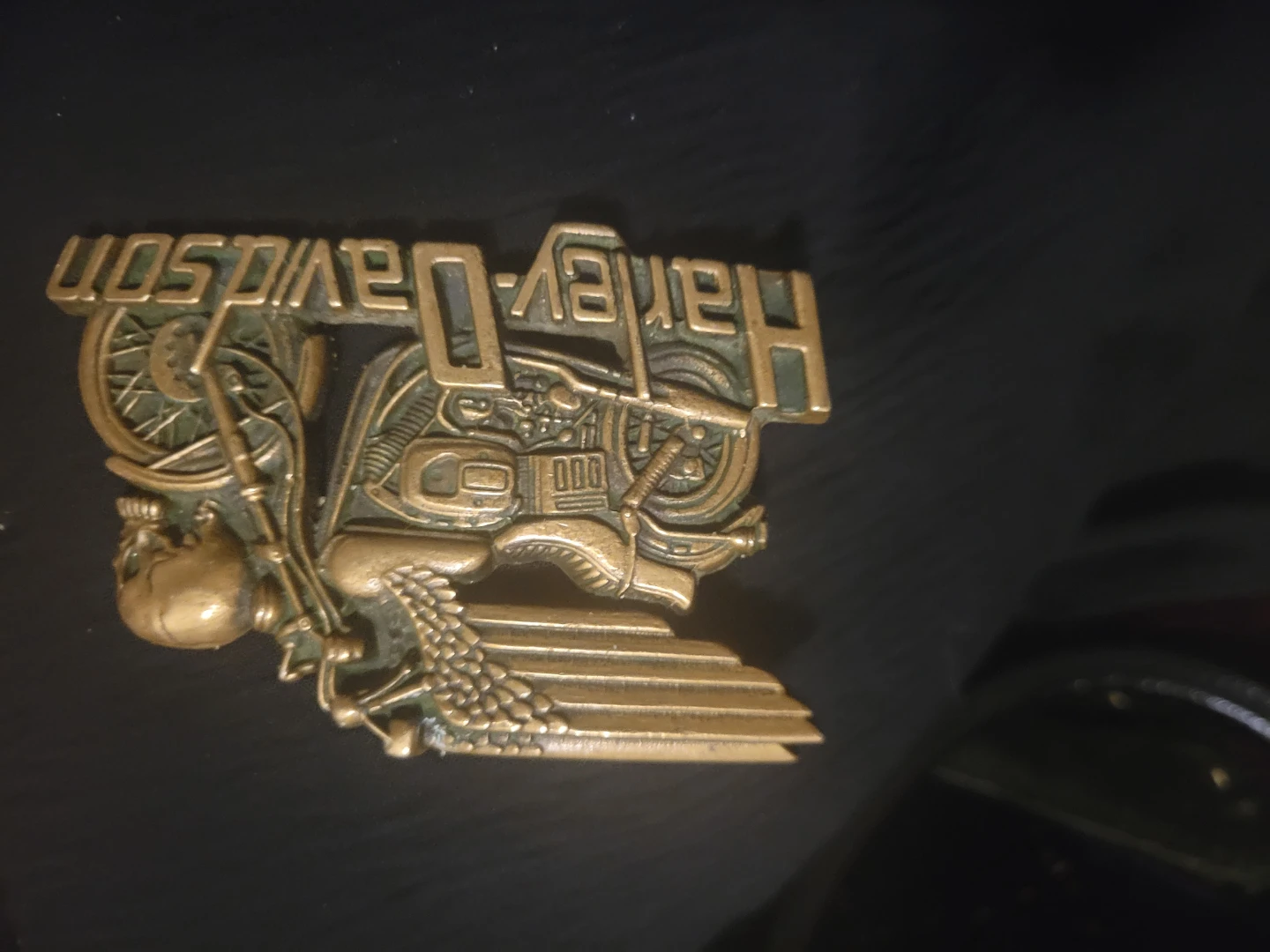 Harley-Davidson Solid Brass Belt Buckle - 1980 Baron Buckles - photo 2