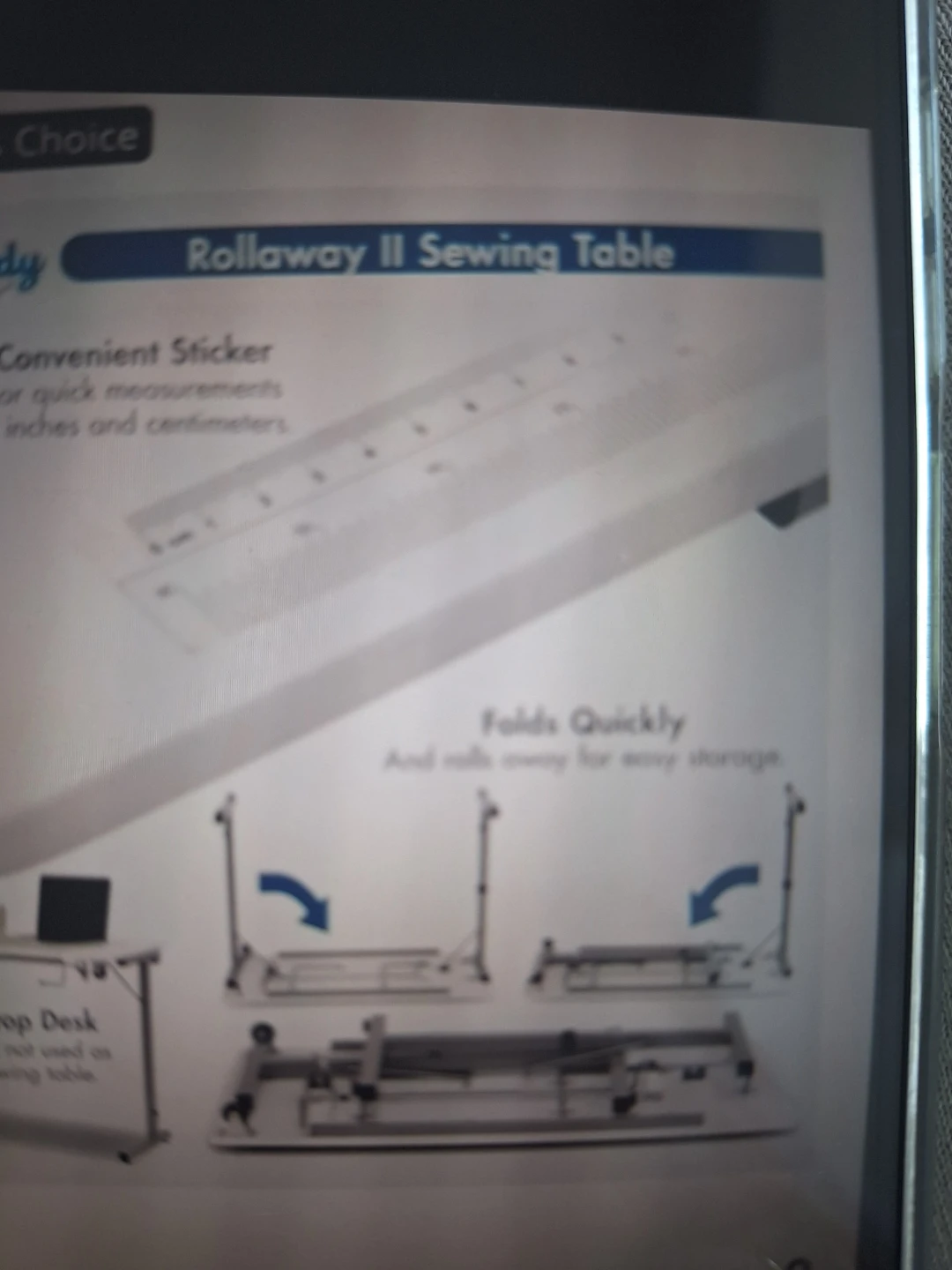Sewing folding table white - photo 5