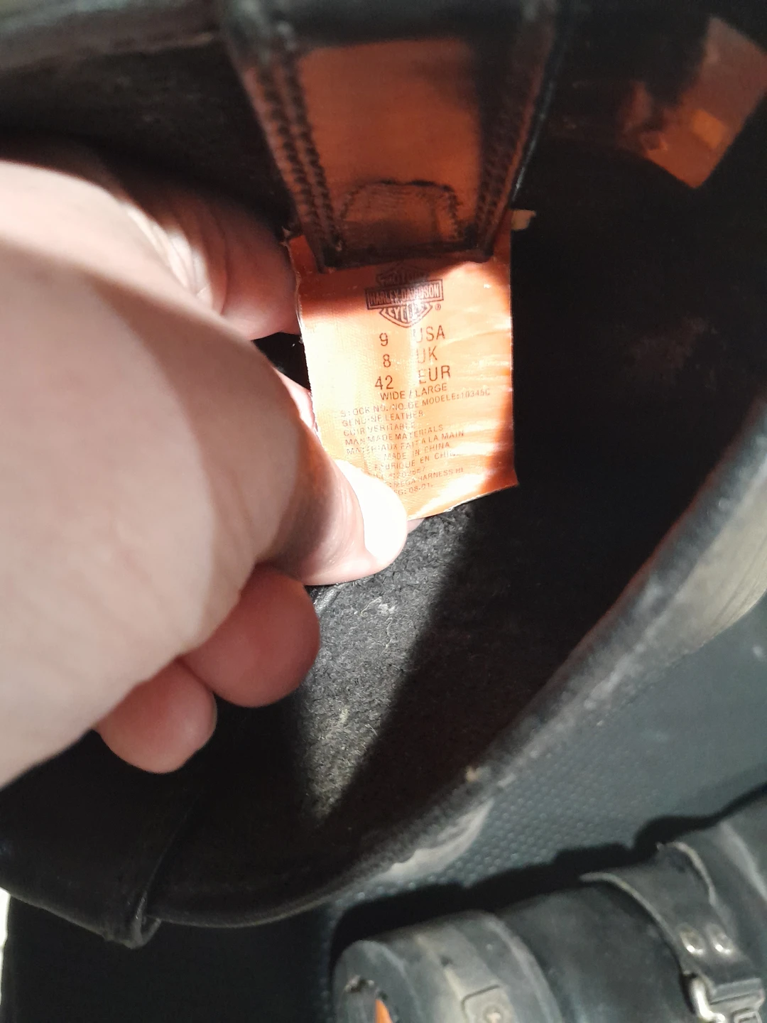 Harley-Davidson Men's Black Leather Motorcycle Boots Size 8 UK - photo 3