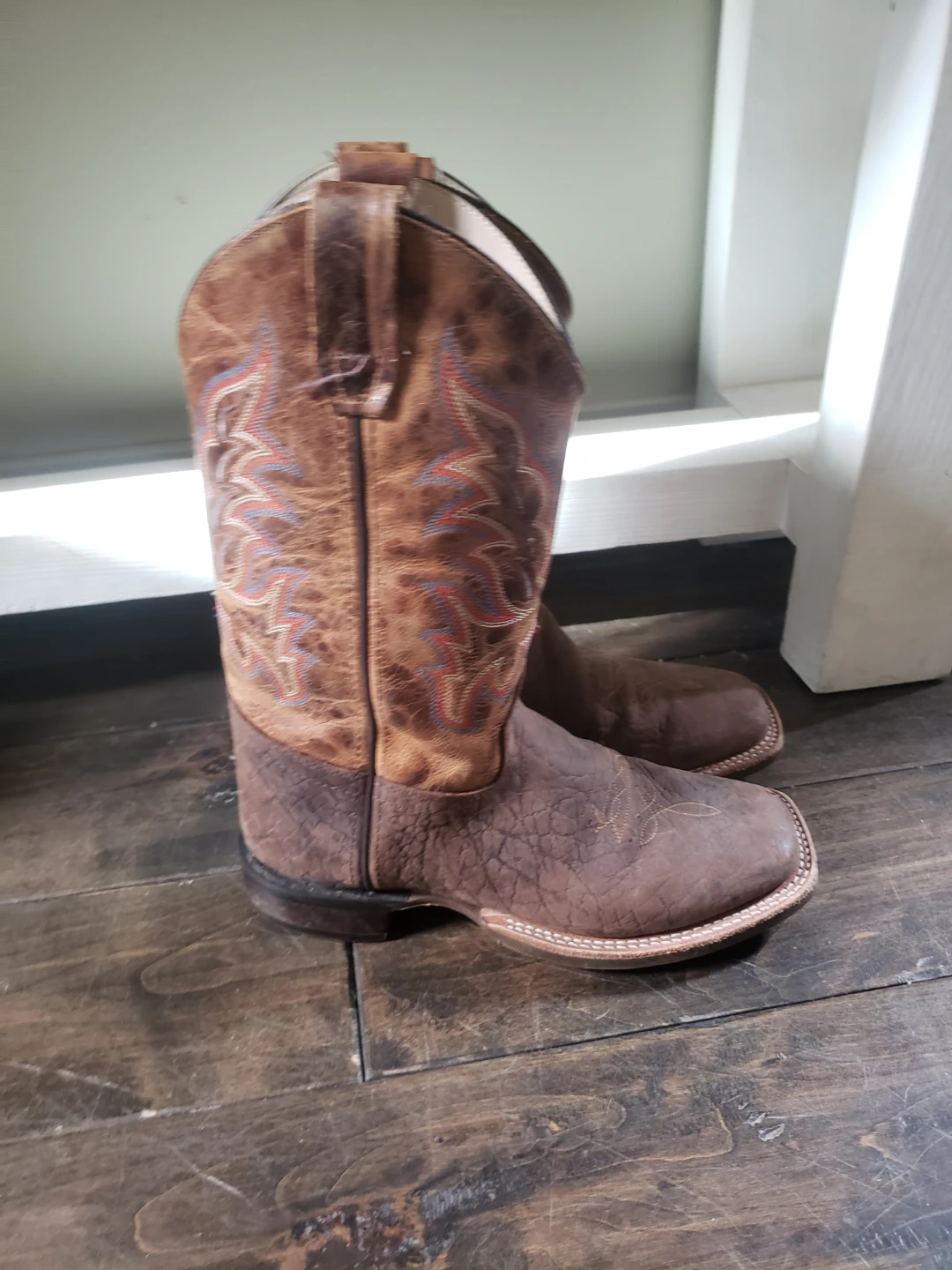 Old West Square Toe Cowboy Boots Size 5.0-D - photo 5