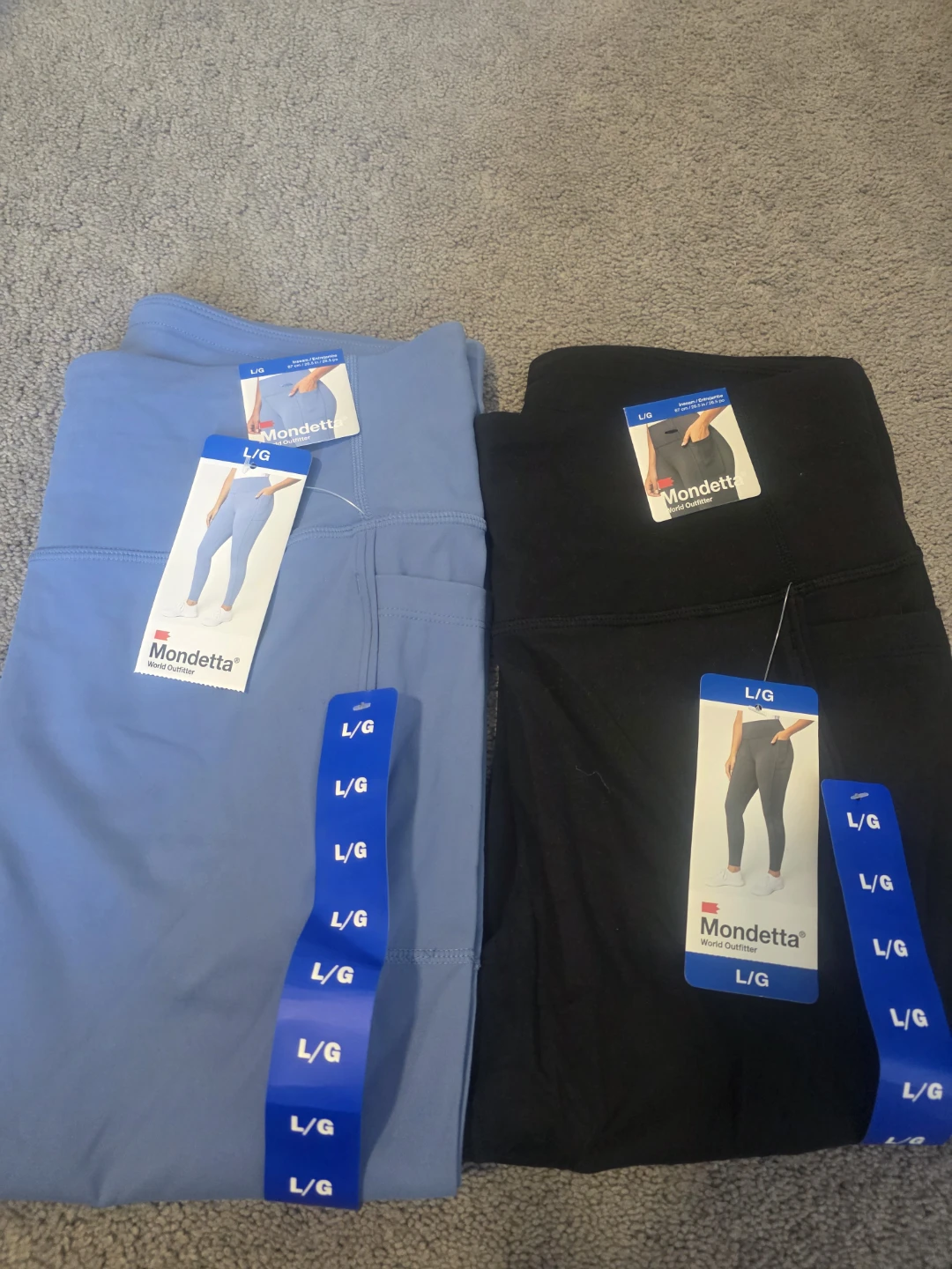 Mondetta World Outfitter Leggings - Black and Blue (Size L/G)