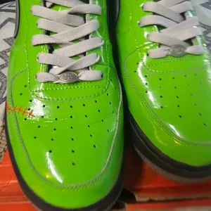 Nike Air Force 1 Premium Lime Green Patent Leather Shoes Size 11