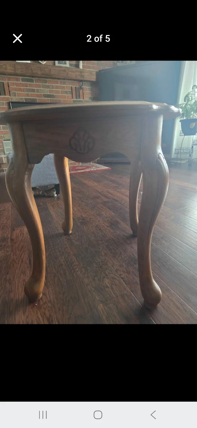 Solid Oak side tables - photo 2