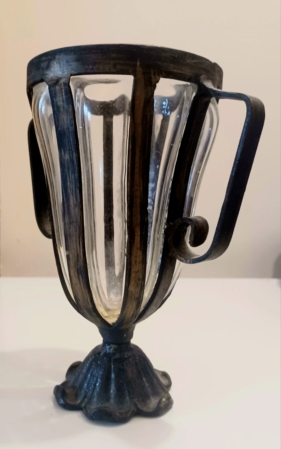 Vtg Hand Crafted Art  Nouveau Trophy-style Vase - photo 2