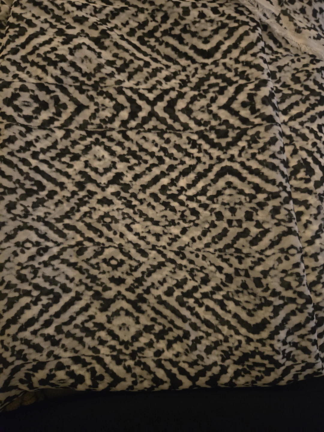 Black and White Geometric Print Fabric