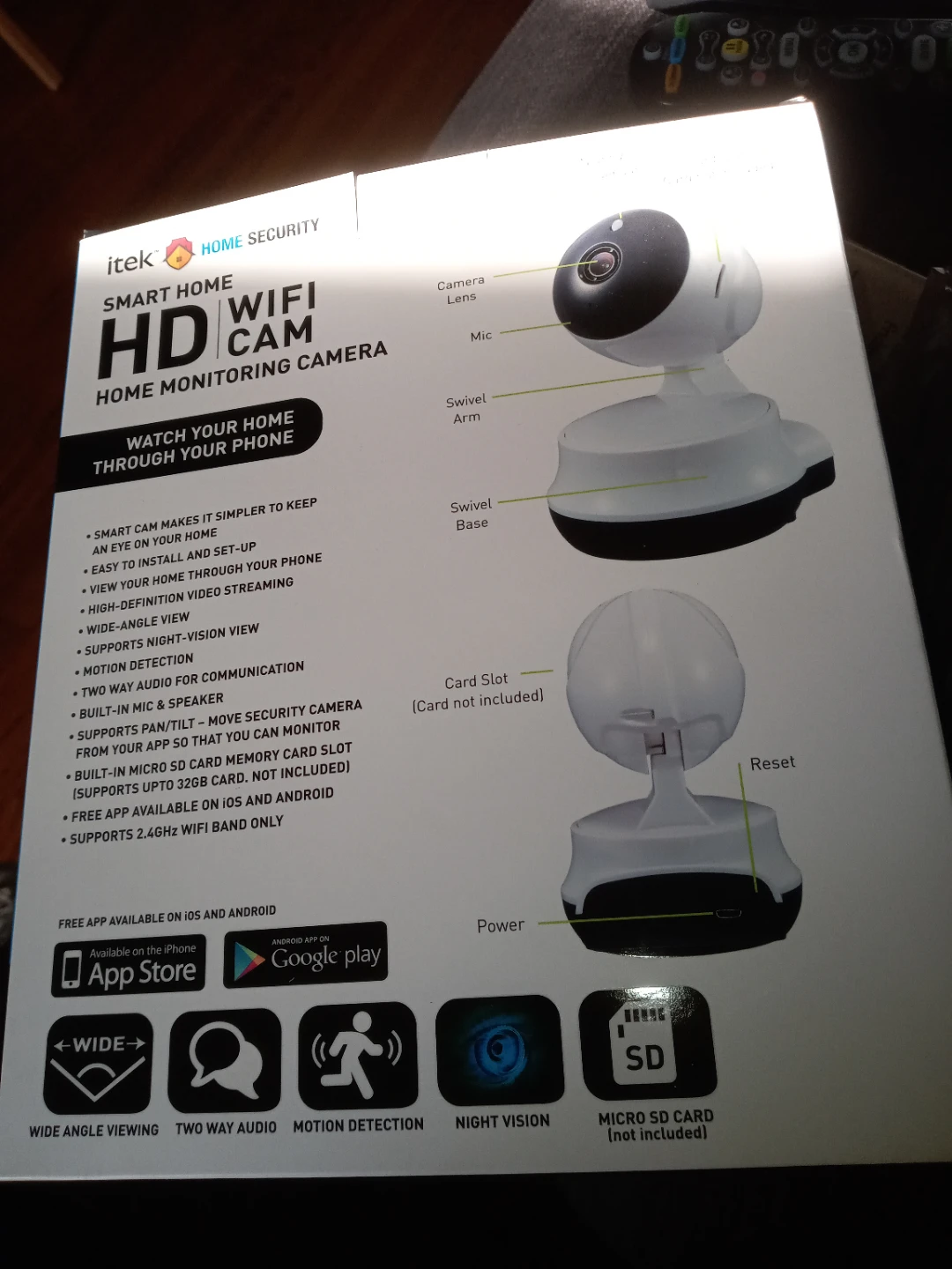 Brand New, Itek Smart Home HD WiFi Security Camera - photo 3