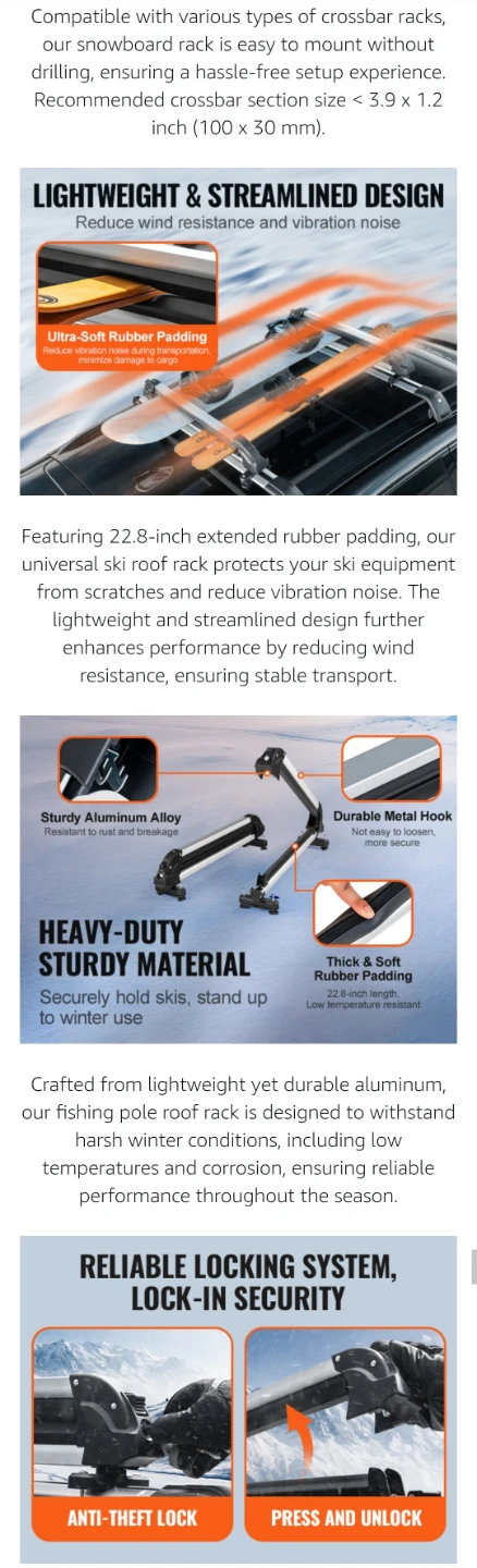 VEVOR Ski and Snowboard Rack - photo 5