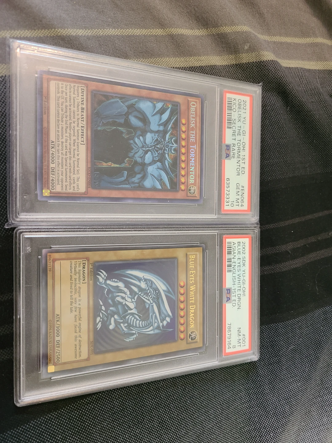 Yugioh blue eyes white dragon and obelisk psa