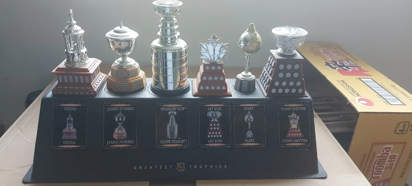 NHL Greatest Trophies Display