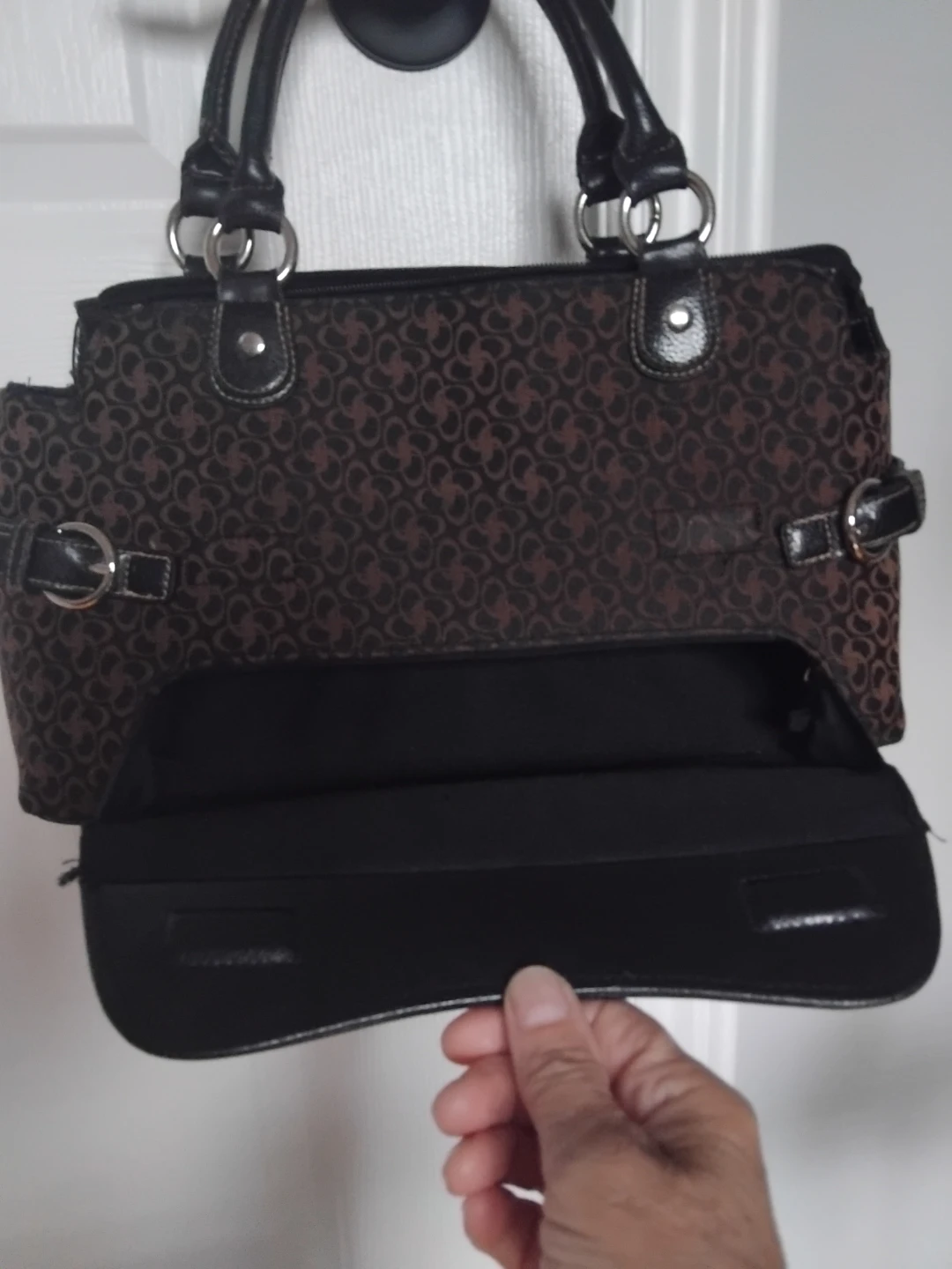 Rosetti Brown Signature Print Handbag - photo 3