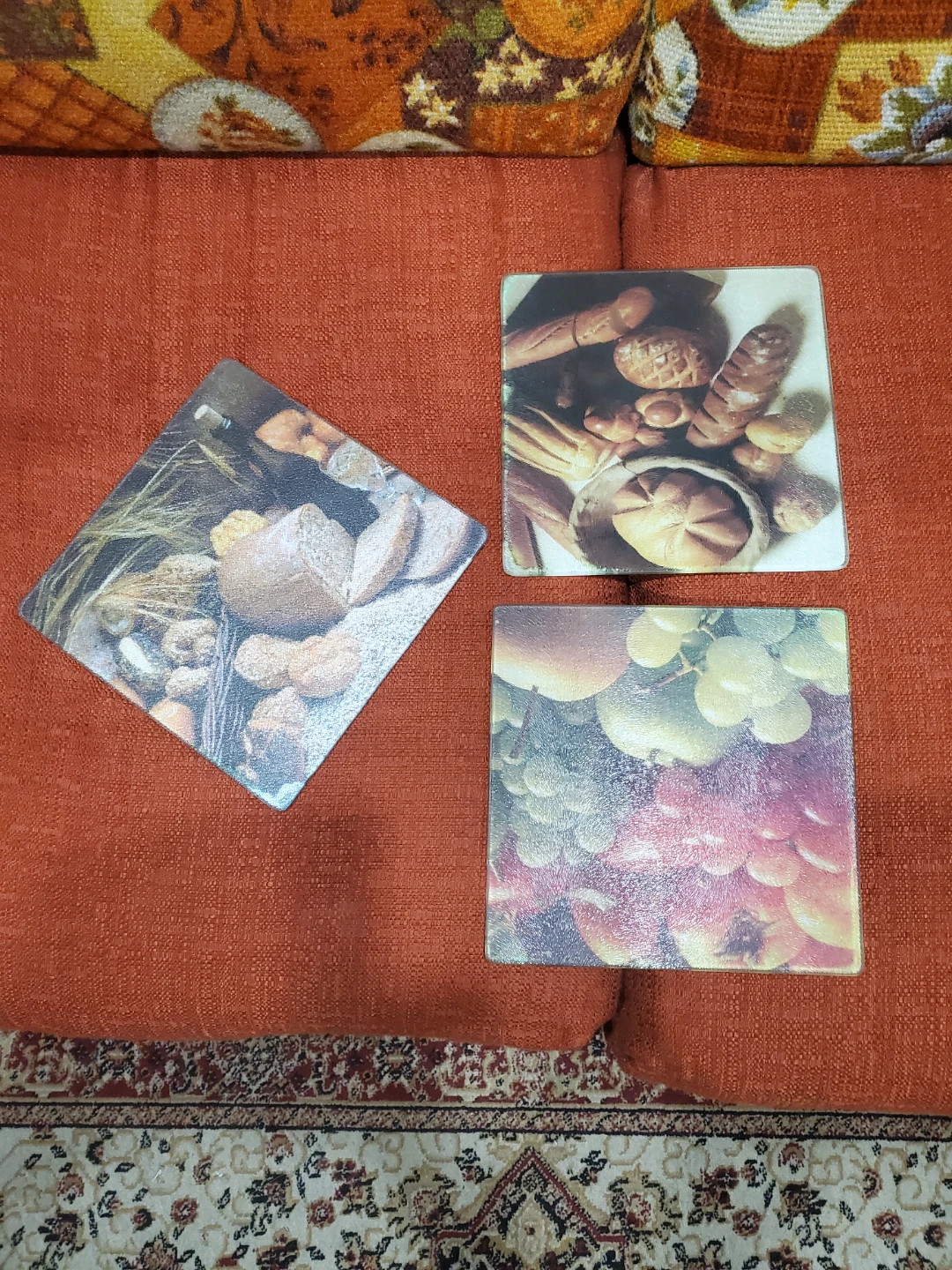 Set of 3 Coasters - Bakery & Fruit Designs