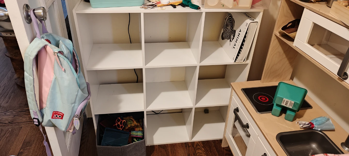 12 Cube White Storage Shelf