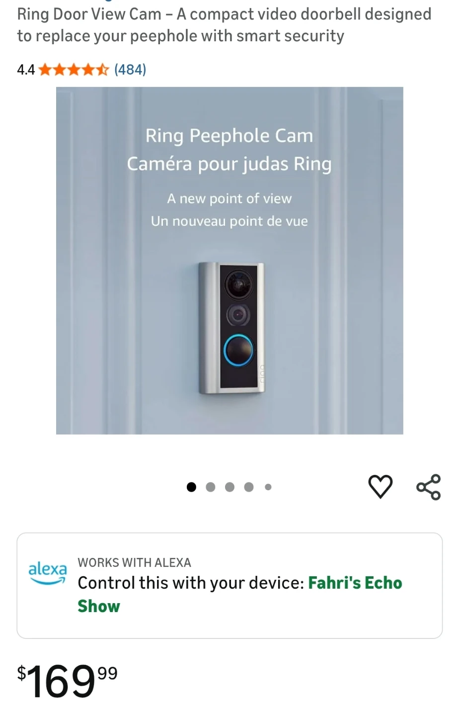Ring Door View Cam - Compact Video Doorbell