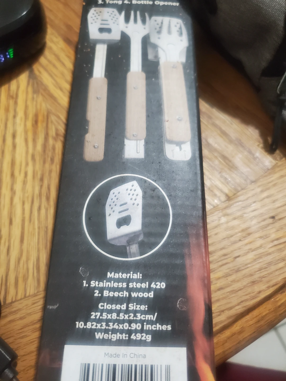 BBQ Multi-Tool with Spatula, Fork, Tong, and Bottle Opener - photo 2