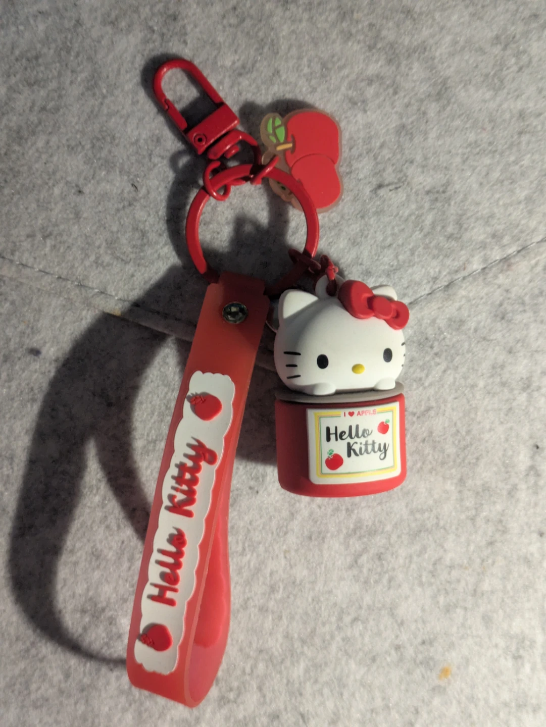 Hello Kitty Keychain with Apple Charm