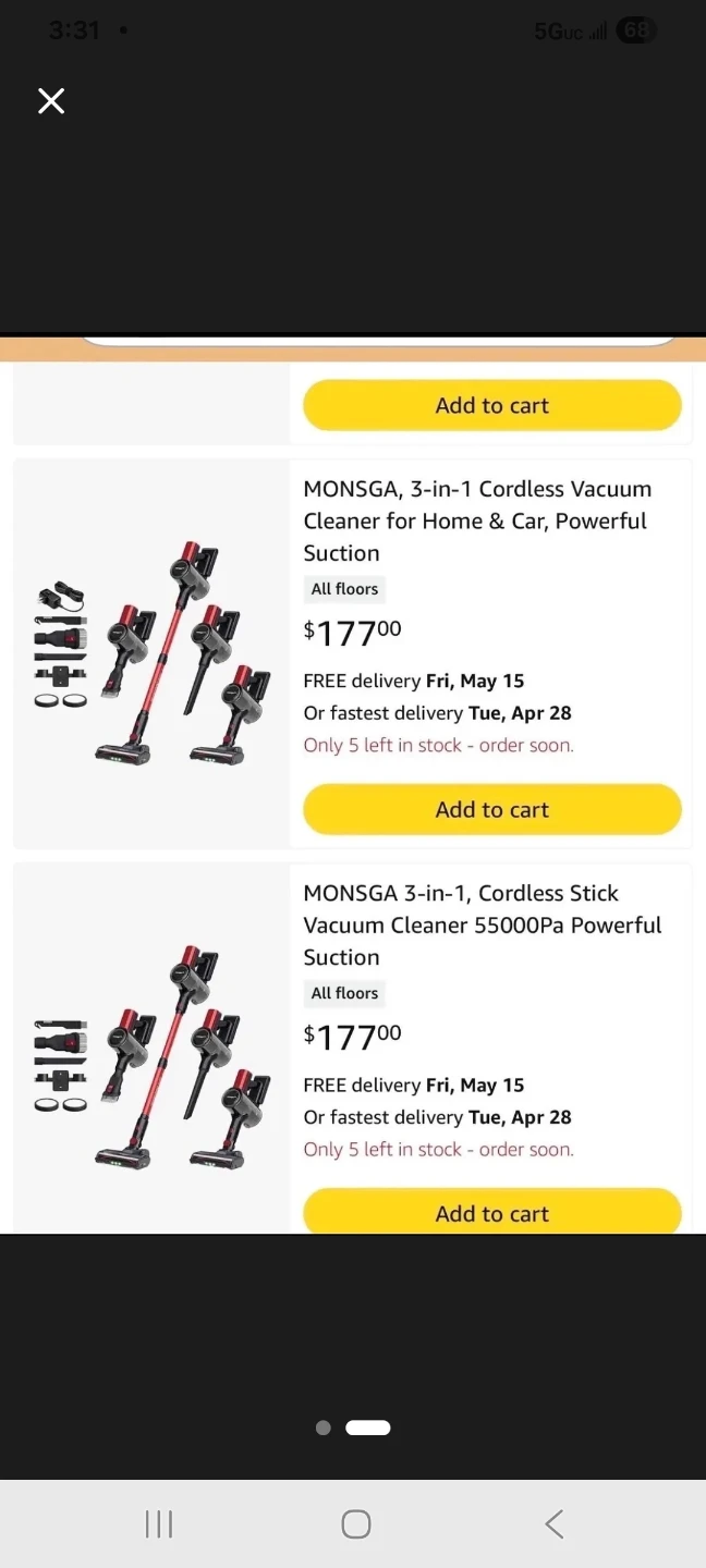 MONSGA 3-in-1 Cordless Stick Vacuum Cleaner - photo 4