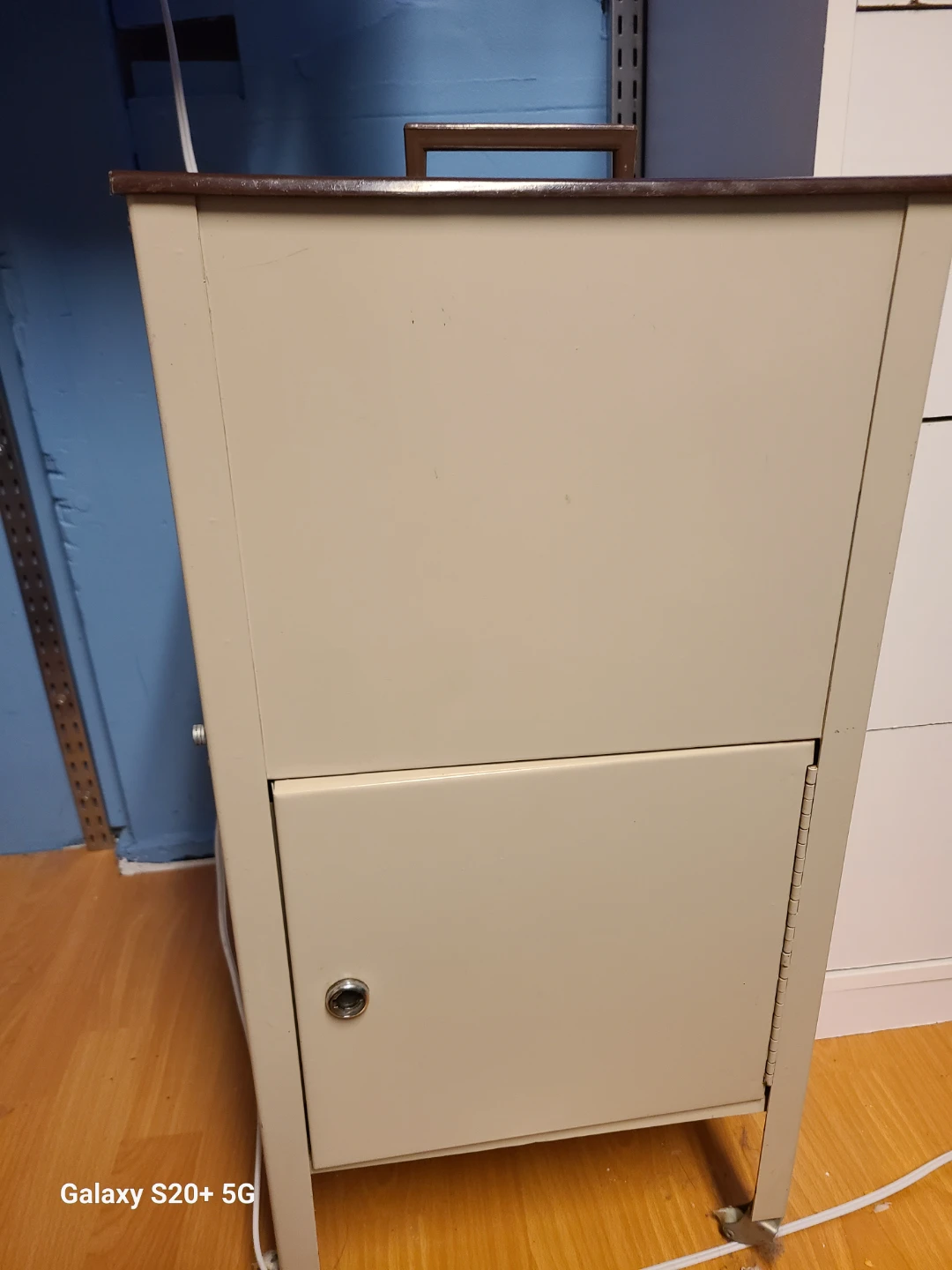 Tan Metal Cabinet