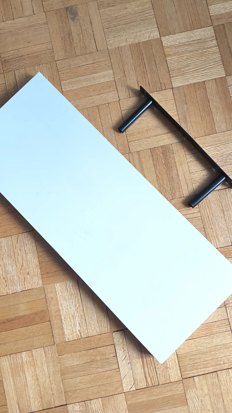 White Floating Shelf with Brackets