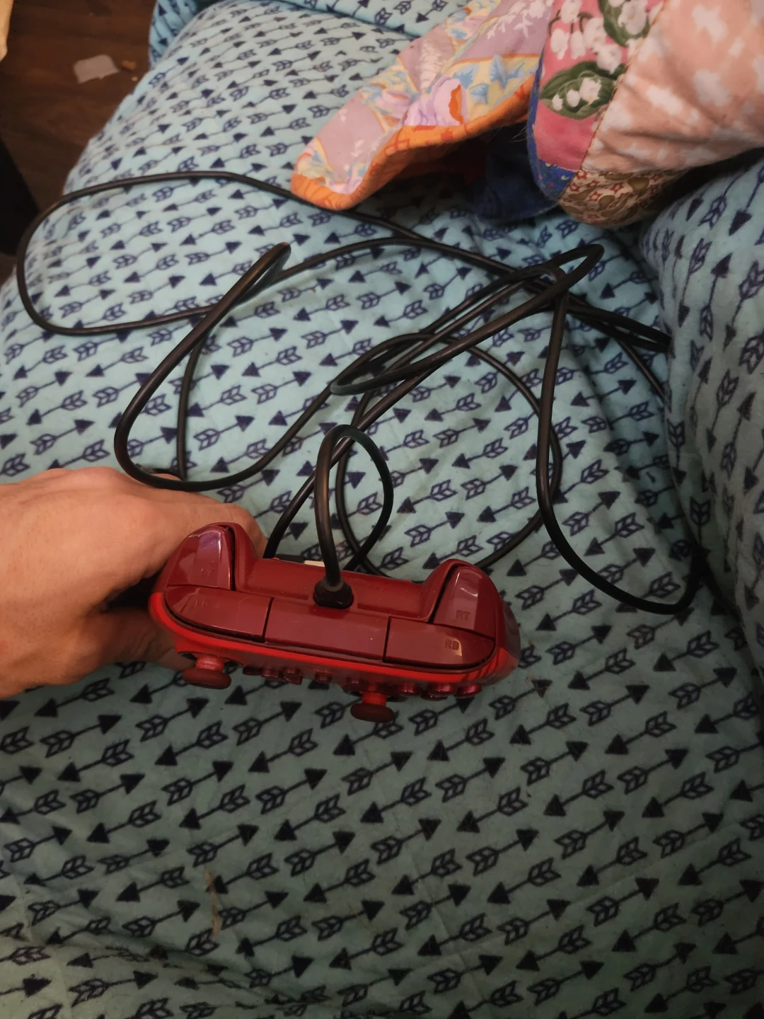 Red Wired Game Controller