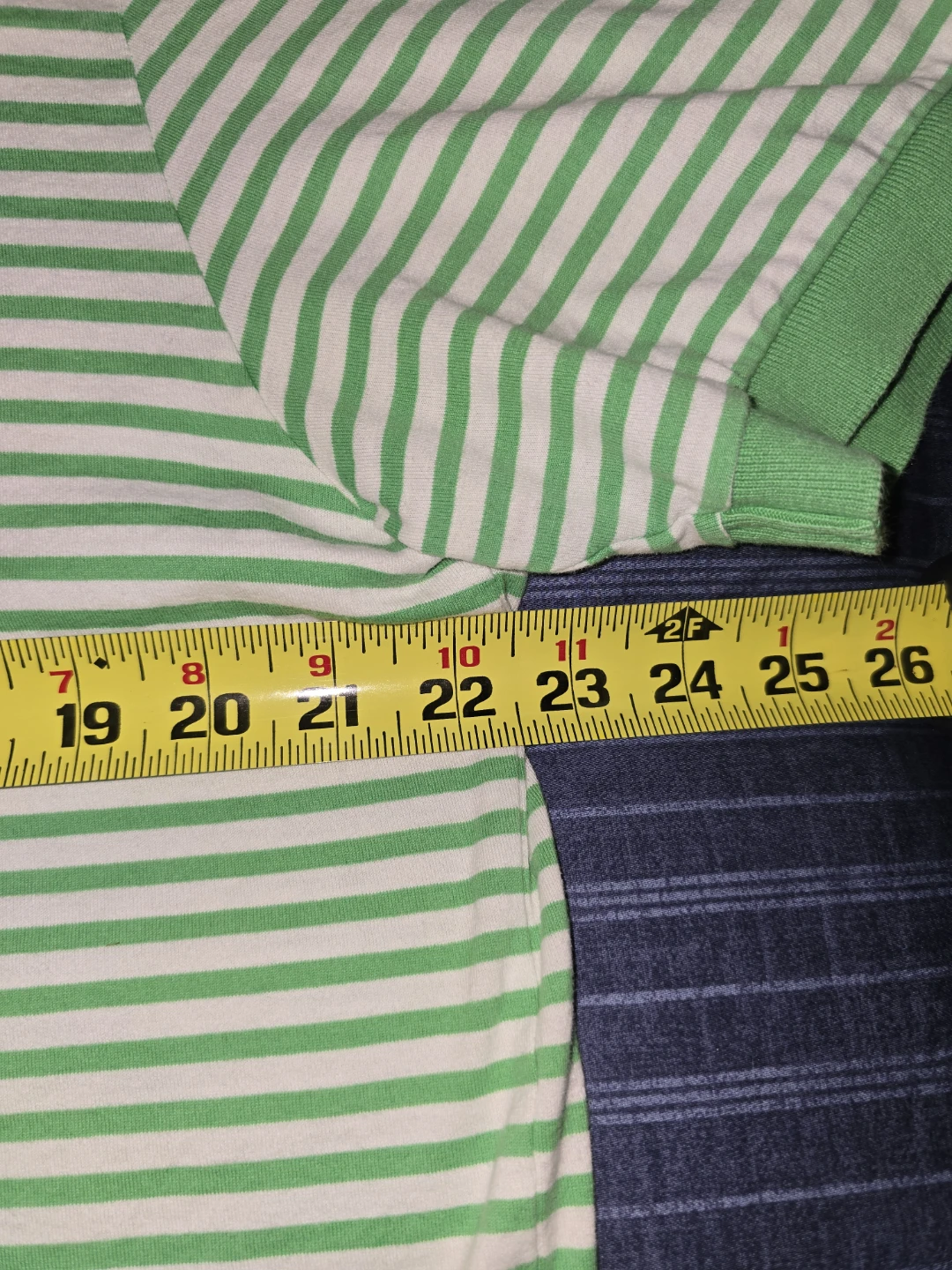 Lg - Ralph Lauren Striped Polo - Green/White ( CLEAN) - photo 4