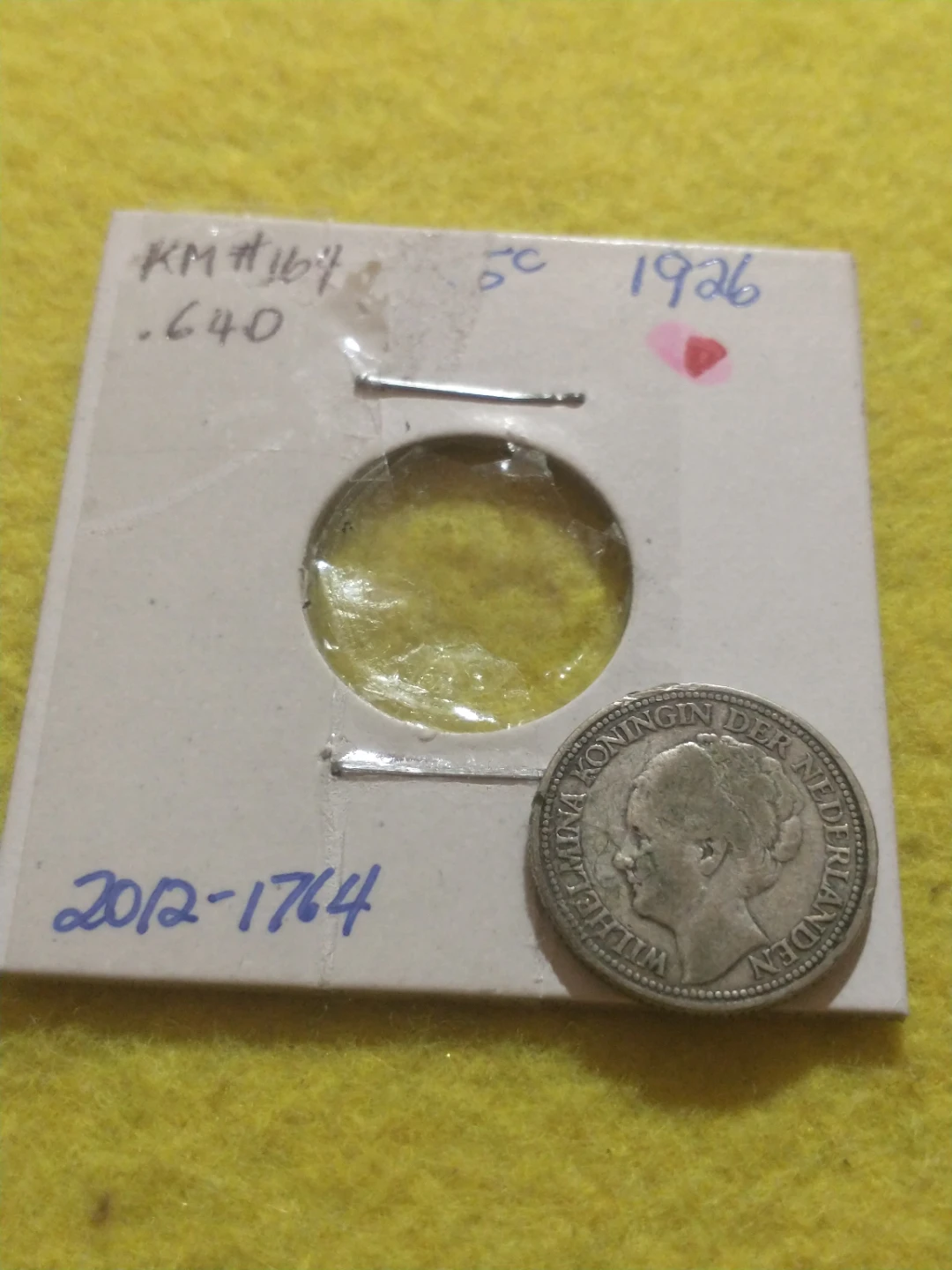 Beautiful 1926 Netherlands 25 cents .640 silver KM #164 - photo 5