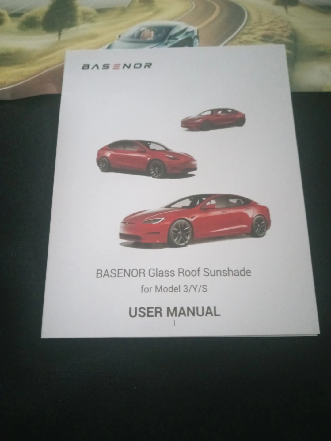 BASENOR Glass Roof Sunshade for Tesla Model 3/Y/S