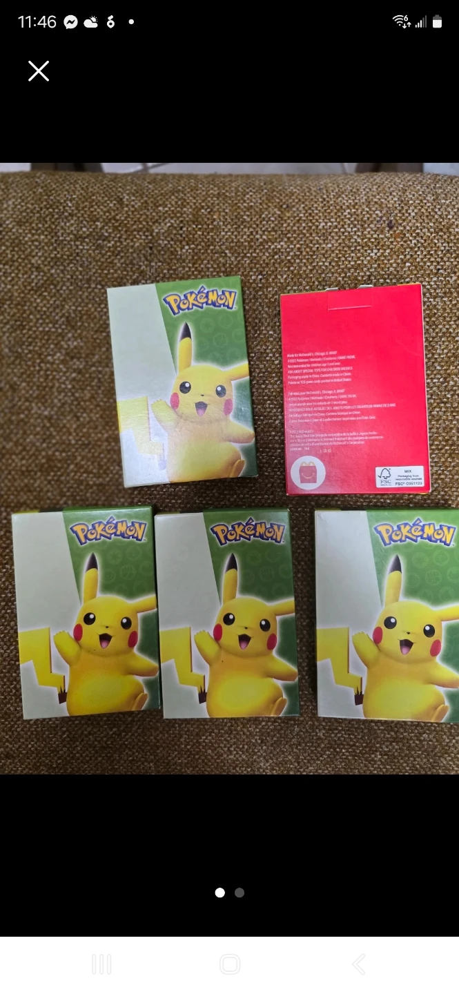 Pokemon Happy Meal Boxes McDonald's