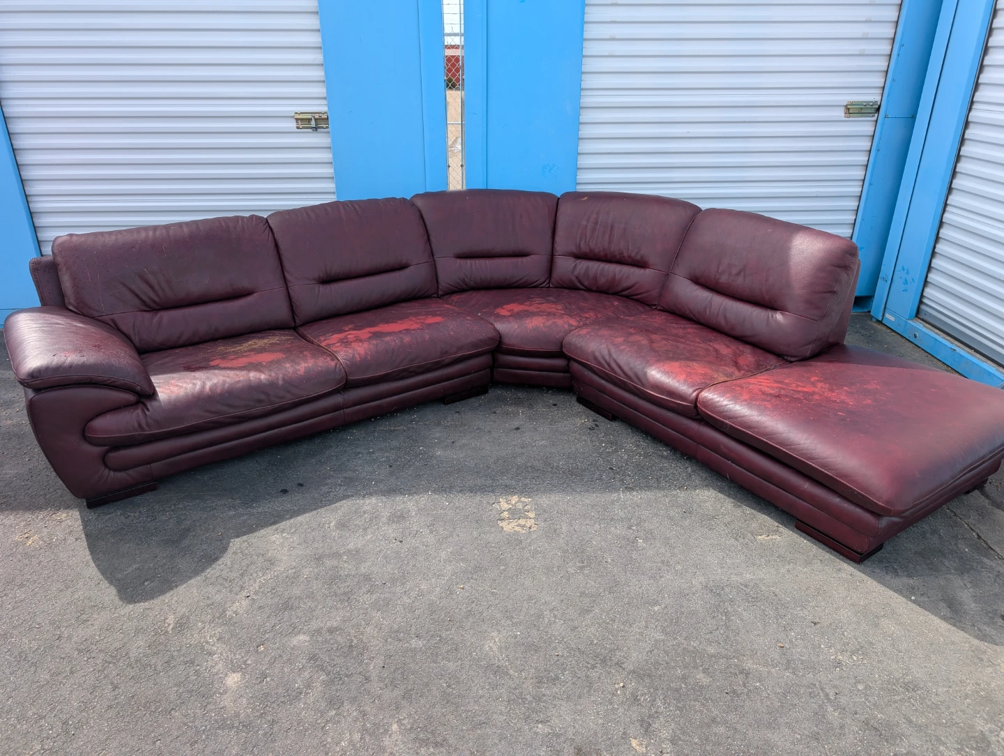 Delivery Available - Large Red Sectional