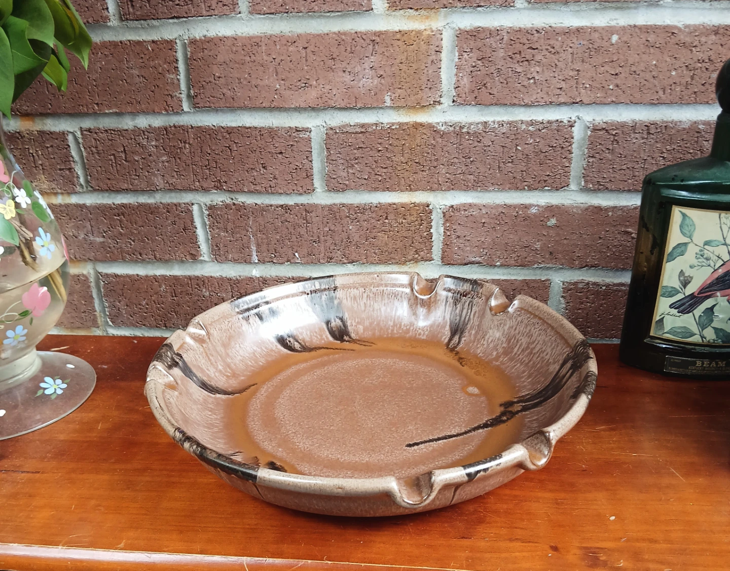 Large 12" Vintage blue mountain pottery ashtray - photo 2