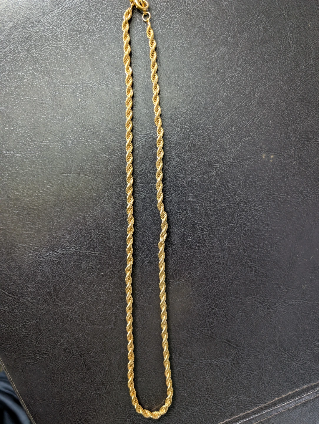 Gold Rope Chain Necklace
