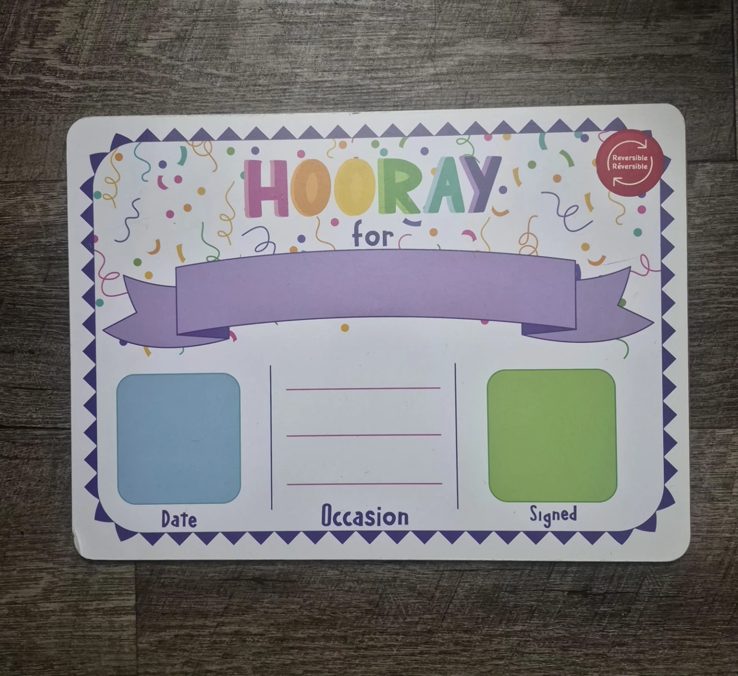 Reversible Dry Erase Sign for Kids Achievements - photo 2