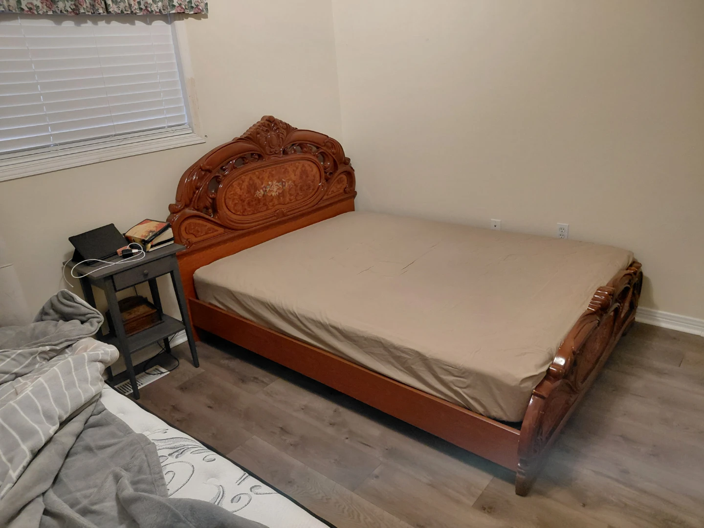 Antic bed frame