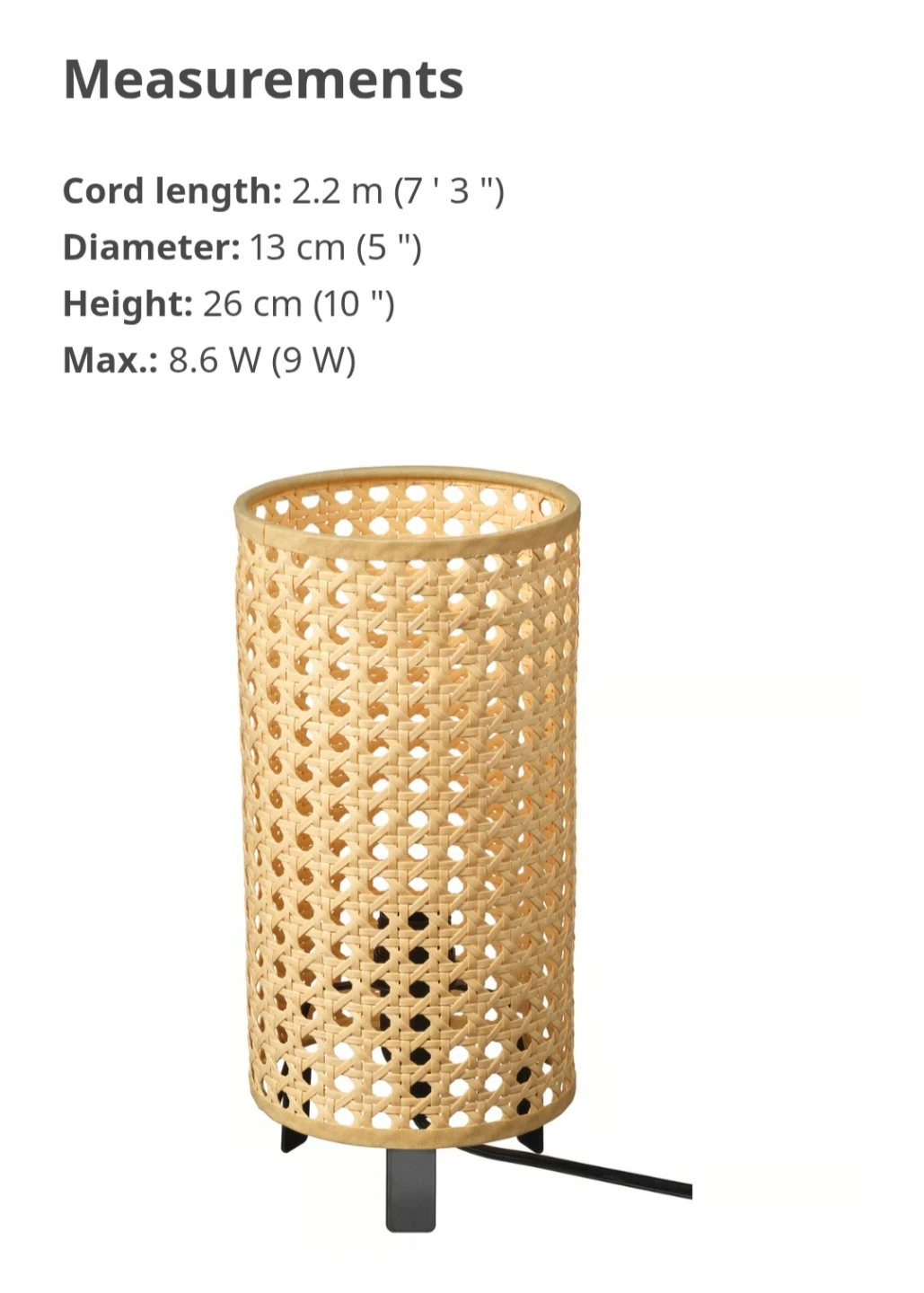 Rattan Table Lamp - photo 3