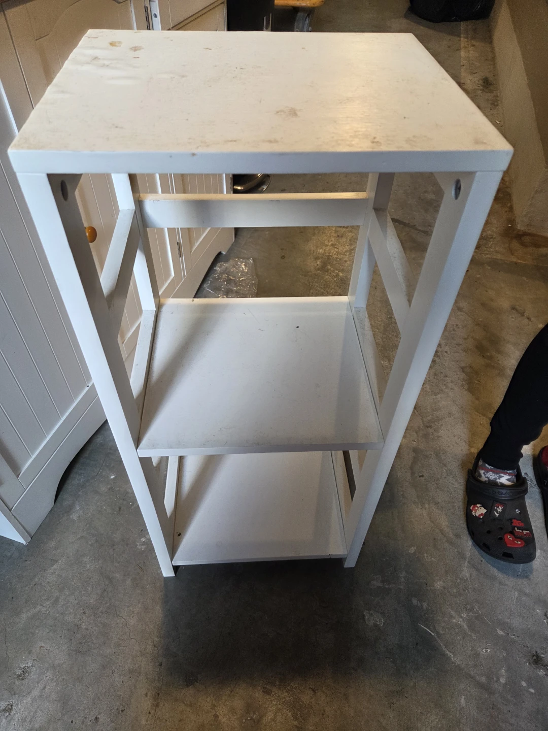 White 3-Tier Shelf Unit - photo 2