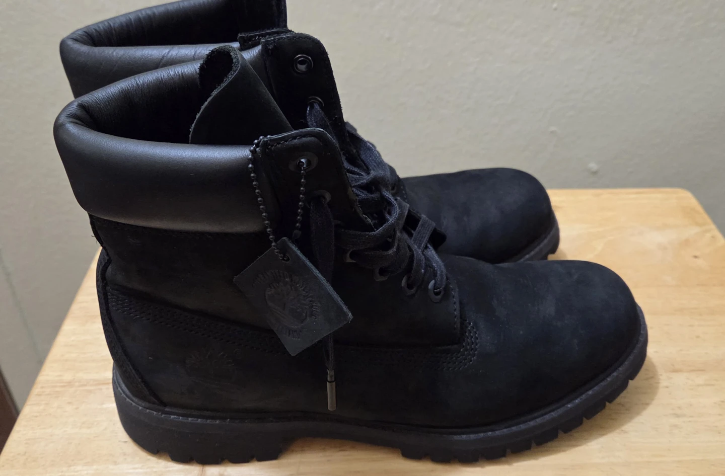 Timberland Black Nubuck Leather Lace-Up Boots - photo 2