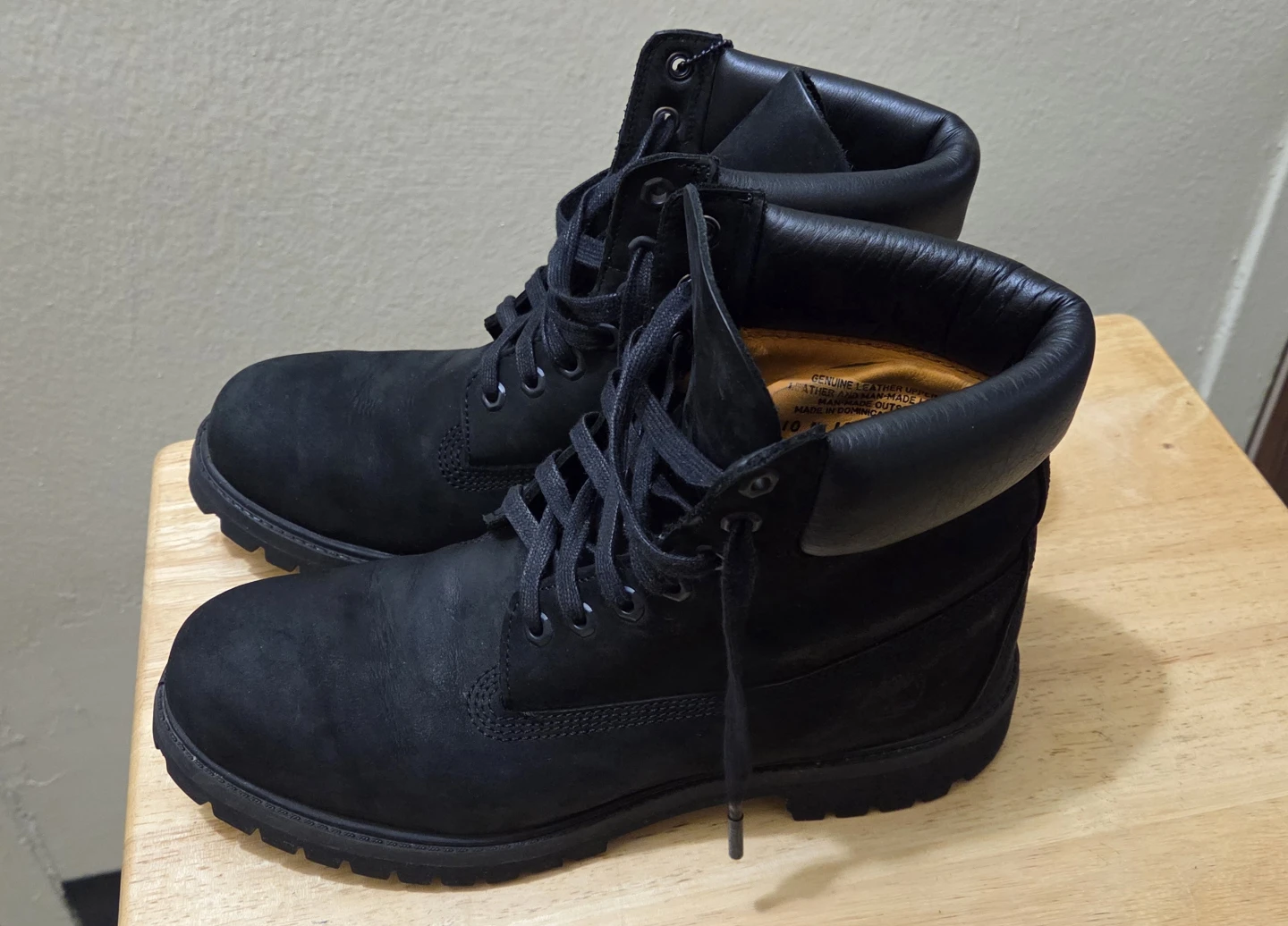 Timberland Black Nubuck Leather Lace-Up Boots - photo 4