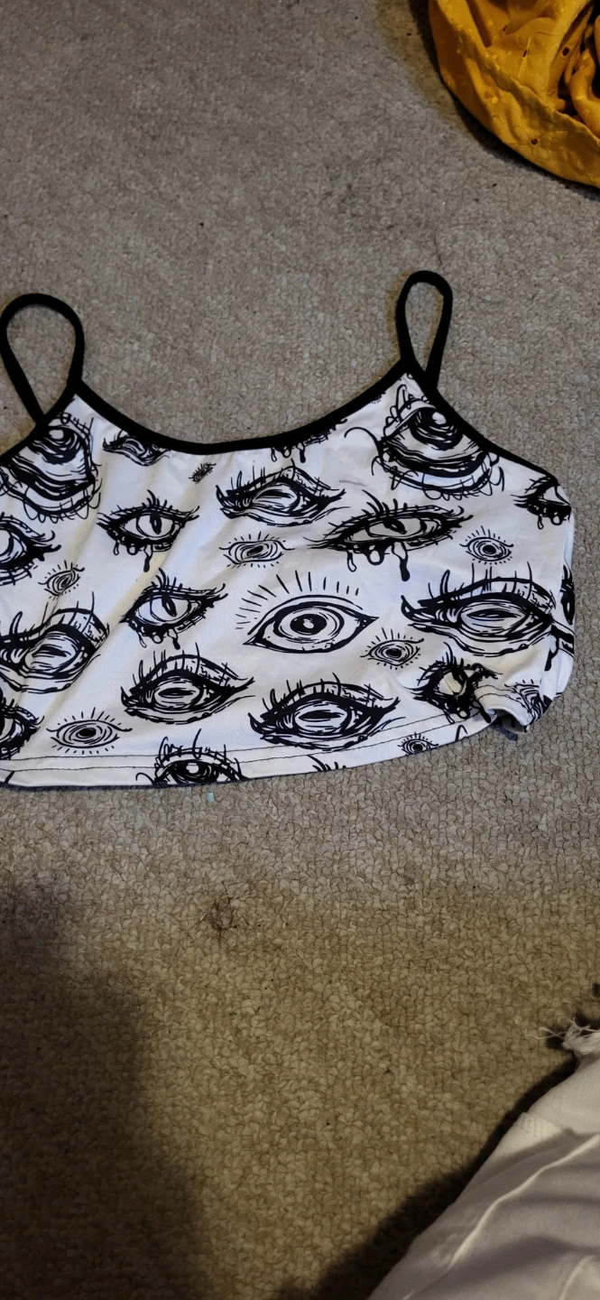 Women's Eye Print Crop Top