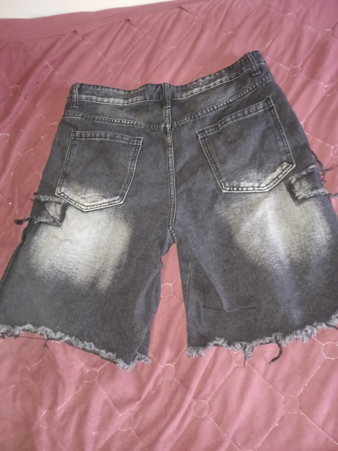 MANFINITY Men's Black Denim Cargo Shorts Size M - photo 5