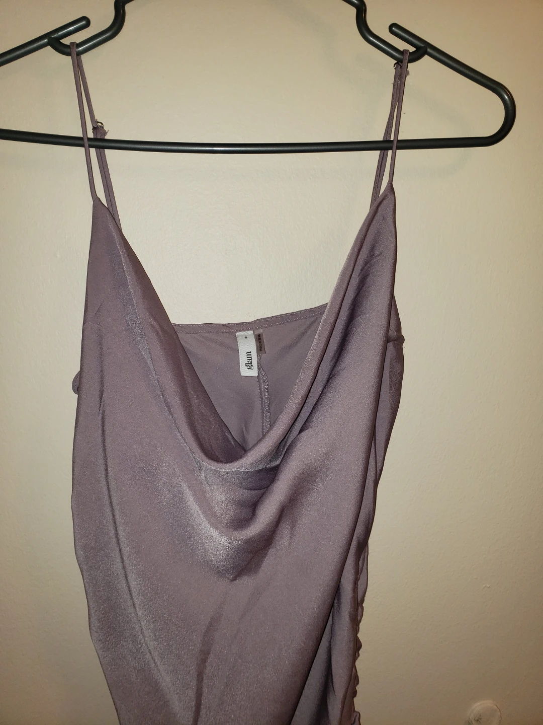 Glam Ruched Spaghetti Strap Dress