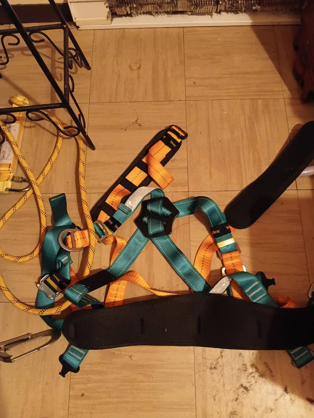Climbing Harness with Rope
