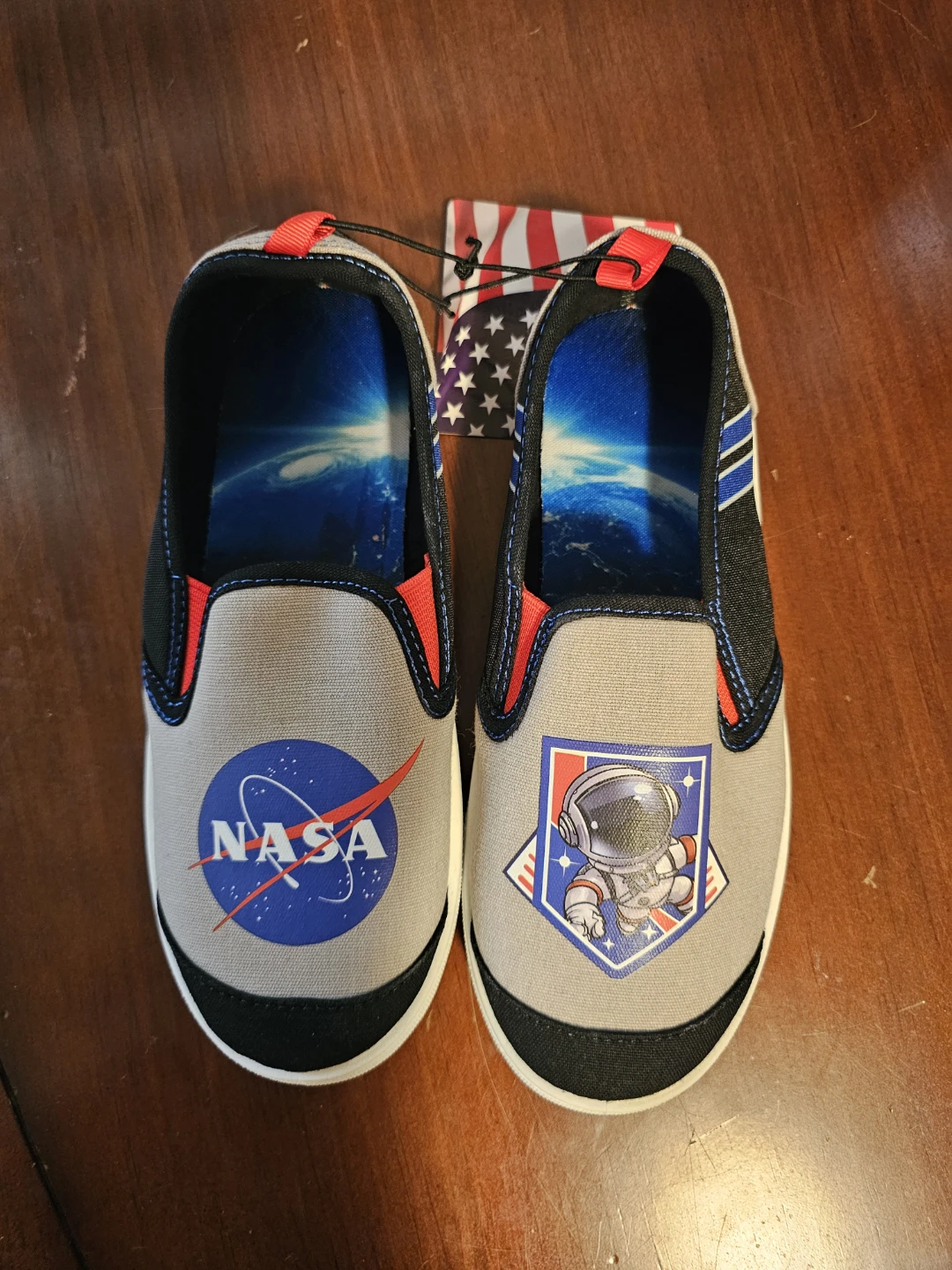 Kids NASA Slip-On Shoes - Grey Size 1 - photo 2
