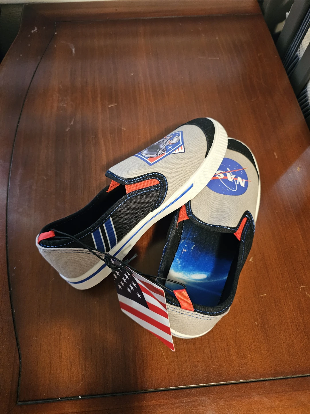 Kids NASA Slip-On Shoes - Grey Size 1 - photo 4