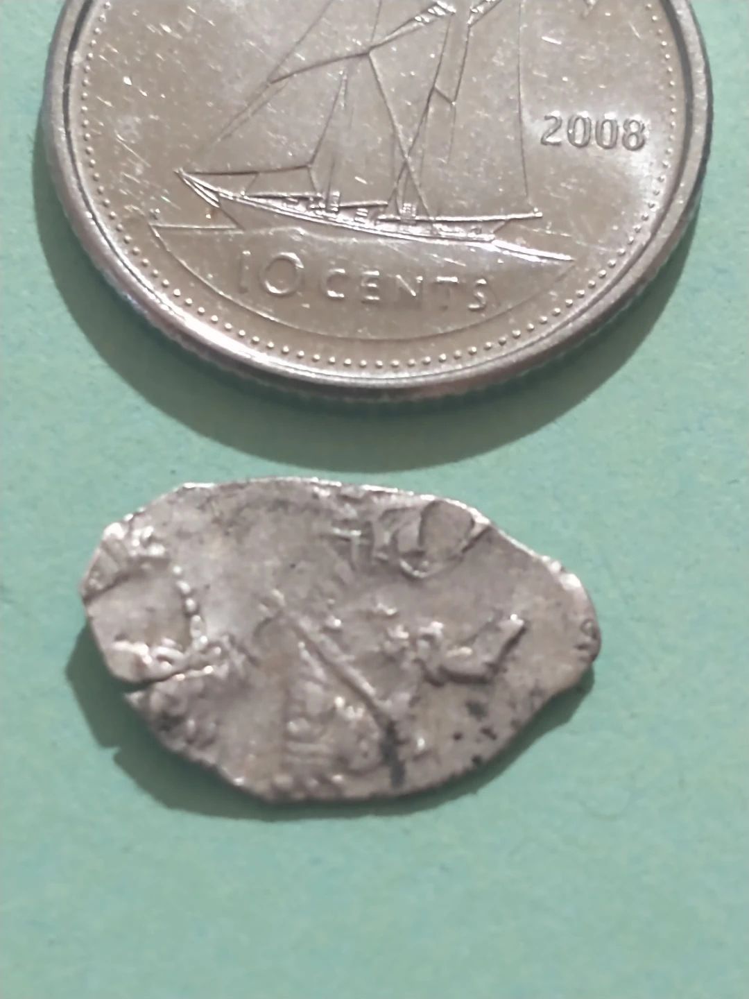 Vintage Irregular Shaped Silver Coin - photo 2