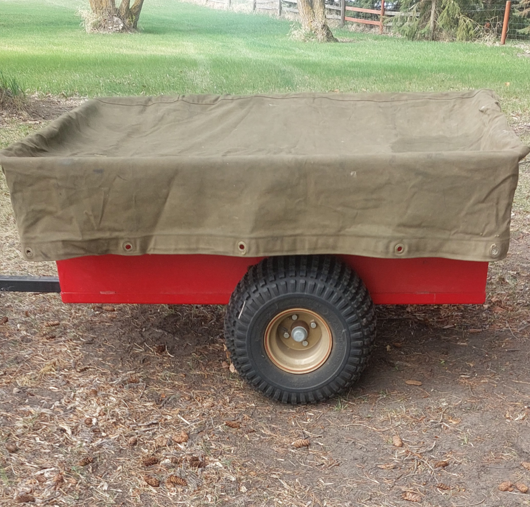 Red Tub Trailer with canvus waterproof Cover - photo 3