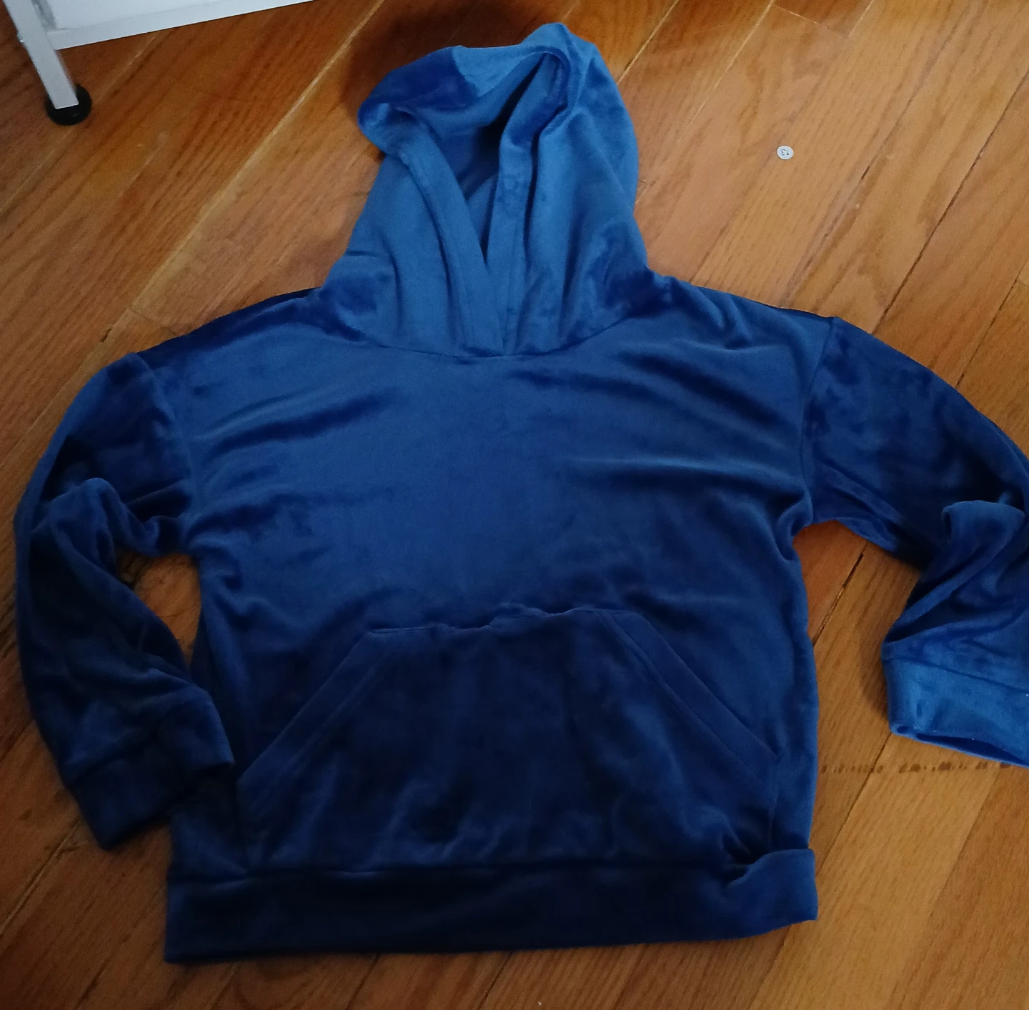 Blue Velour Hoodie and Joggers Set