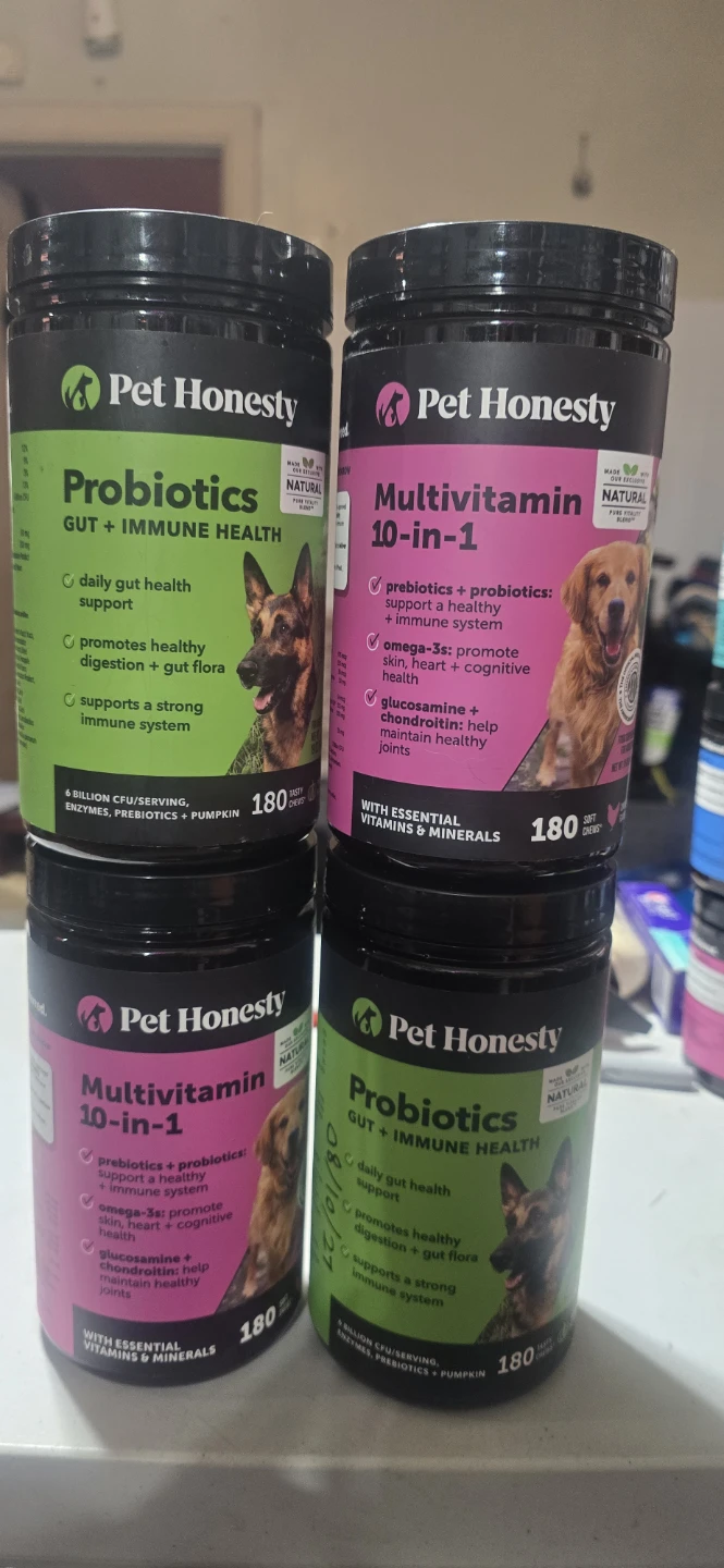 Pet Honesty Probiotics & Multivitamin 10-in-1 Chews for Dogs