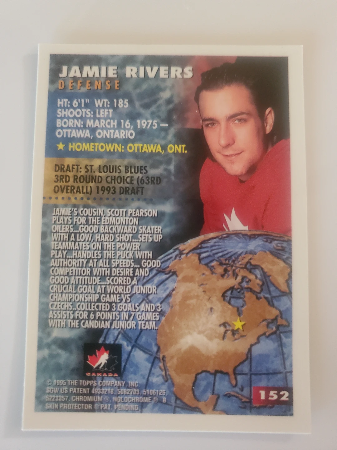 Topps Finest Jamie Rivers Hockey Card - photo 2