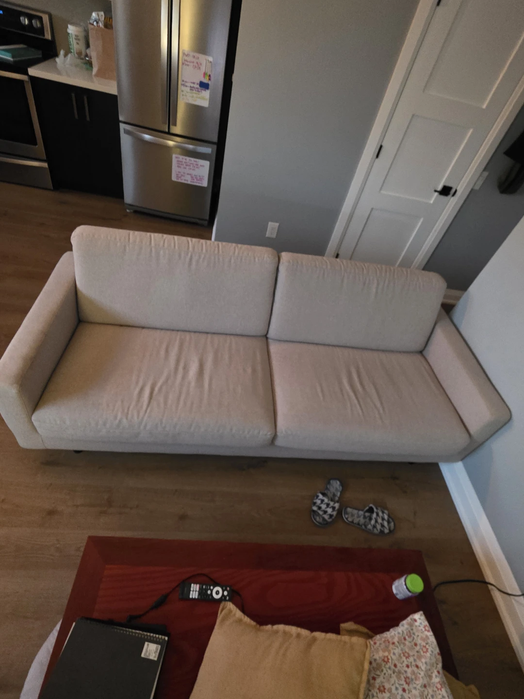EQ3 Oskar Sofa 93" Light Grey Fabric - photo 2